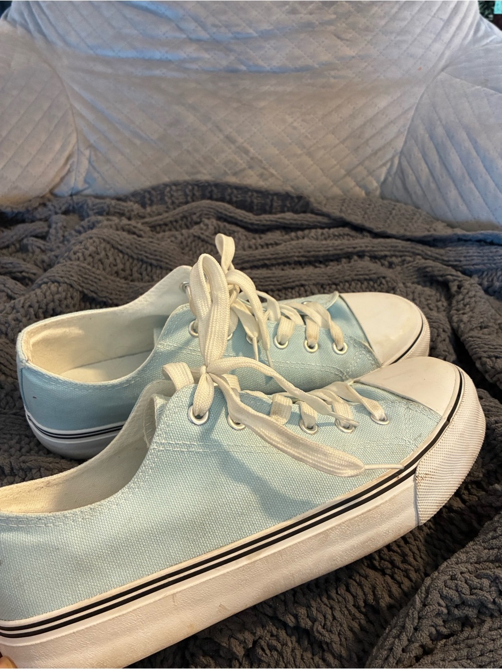 Pale Sky Blue Summer Sneakers - Picture 2 of 12